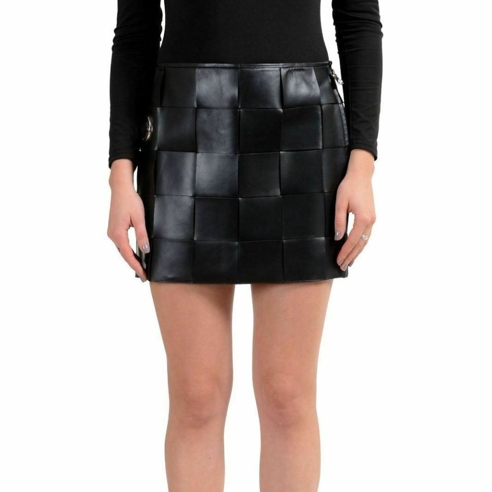 Versace Versus Women's 100% Leather Mini Skirt